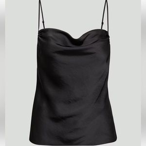 Aritzia Wilfred Allusion Camisole Satin Black